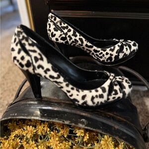 White House Black Market Fur Heels